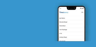 Timeberry - Kompatible Stempeluhr-Station-Software für Android
