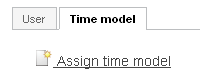 User sub tab: Working time model