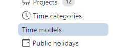 Menu time model