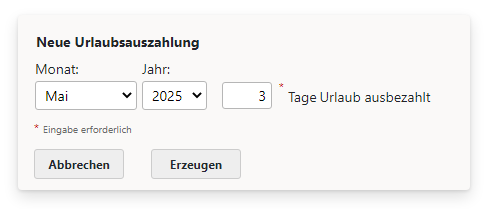 Neue Urlaubsauszahlung