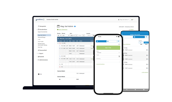 Online project time tracking