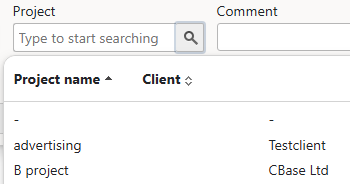selection for large number of projects